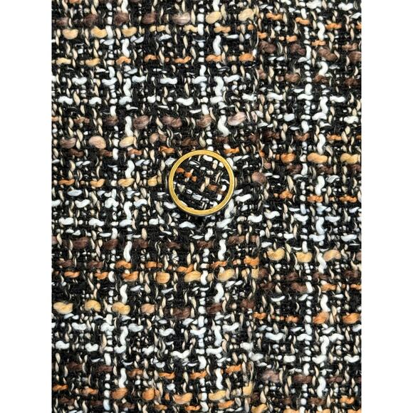 Blu Pepper Tweed Button Front Scalloped High Waisted Mini Skirt Size Med EUC - Picture 4 of 5